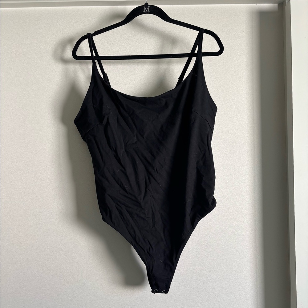 Forever 21 Black Spaghetti Strap Thong Bodysuit size 2X NWT